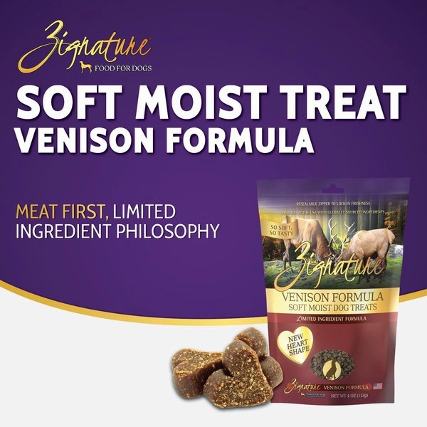 Zignature Venison Flavored Soft Dog Treats