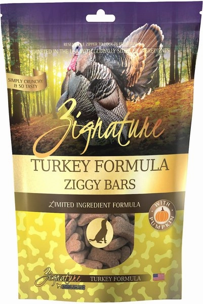 Zignature Ziggy Bars Turkey Formula Dog Treats