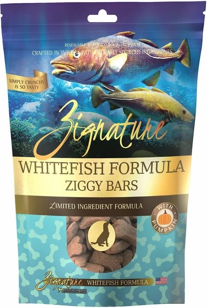 Zignature Ziggy Bars Whitefish Formula Dog Treats
