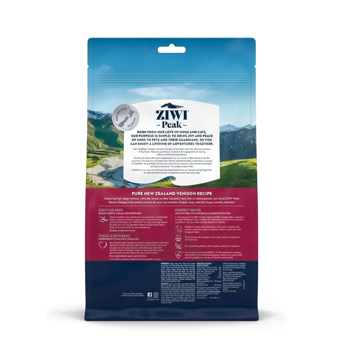 ZiwiPeak Air-Dried Cat Food - Venison 400g