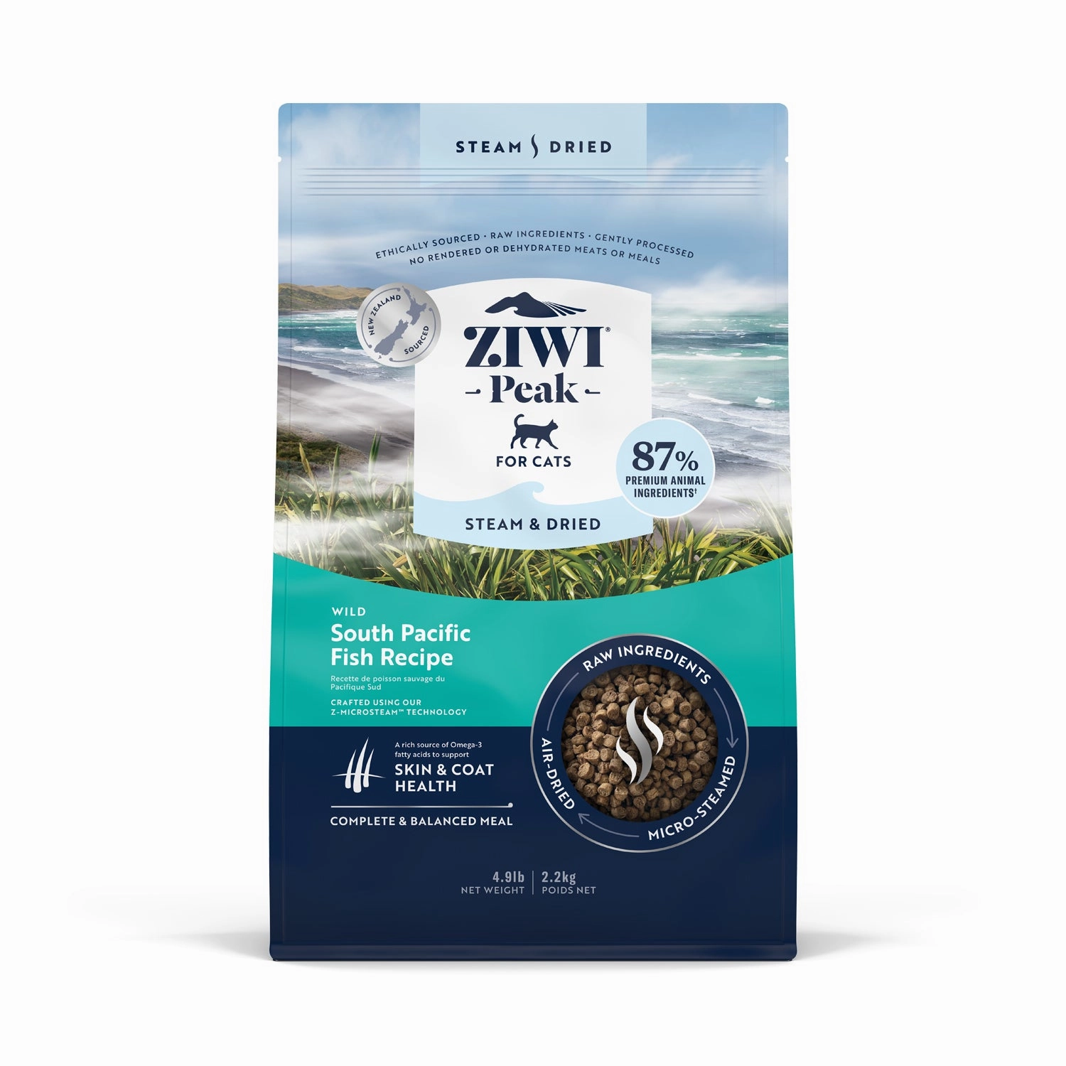 ZiwiPeak Steam & Dried Cat Food - Wild South Pacific Fish Recipe