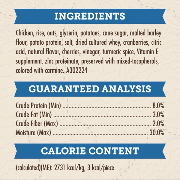 Zuke's Trail Mix Natural Chicken Recipe Soft & Chewy Dog Treats