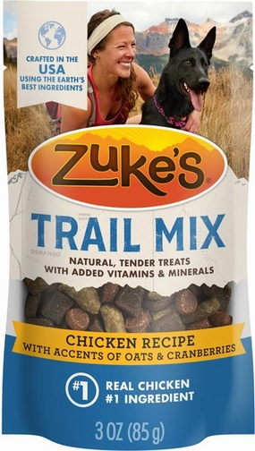 Zuke's Trail Mix Natural Chicken Recipe Soft & Chewy Dog Treats